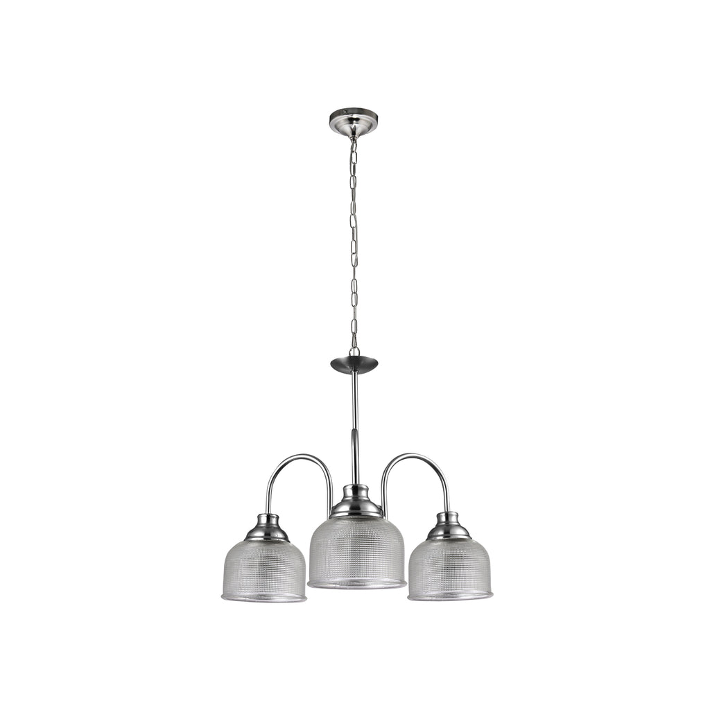 Aviva 3 Lights Small Chandelier Light Satin Chrome - LL002CH102S